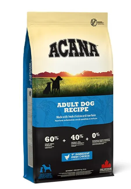 Acana Adult Dog Recipe – Crocchette Grain Free per Cani Adulti di Tutte le Taglie