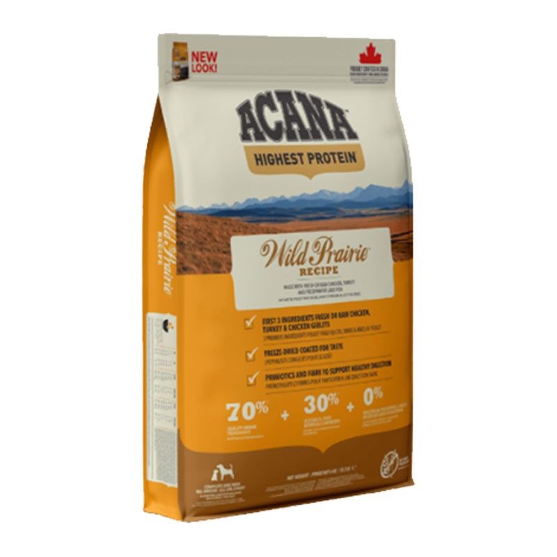 Acana Wild Prairie – Crocchette Grain Free Ricche di Proteine per Cani di Tutte le Taglie e Fasi di Vita 11,4kg