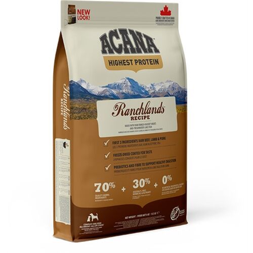 Acana Ranchlands – Crocchette Grain Free Ricche di Carni Rosse per Cani di Tutte le Taglie e Fasi di Vita 2kg