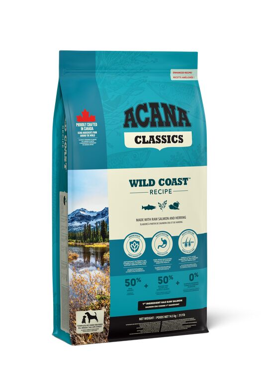 Acana Classics Wild Coast – Crocchette con Salmone e Pesce per Cani di Tutte le Taglie e Fasi di Vita 14,5kg