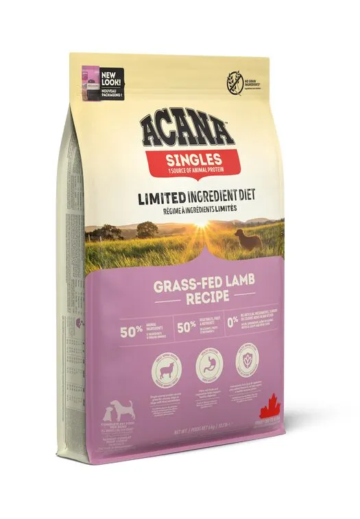 Acana Grass-Fed Lamb Recipe – Crocchette Grain Free Monoproteiche all'Agnello per Cani di Tutte le Taglie
