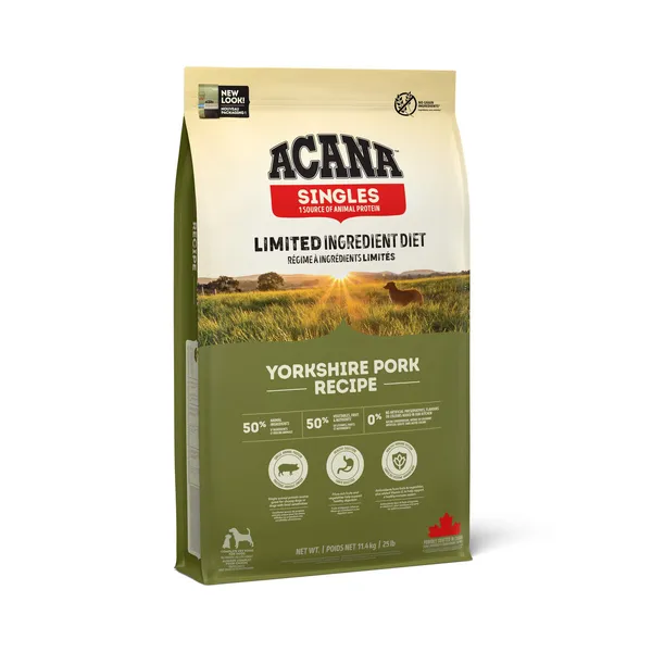Acana Yorkshire Pork Recipe – Crocchette Grain Free Monoproteiche al Maiale per Cani di Tutte le Taglie