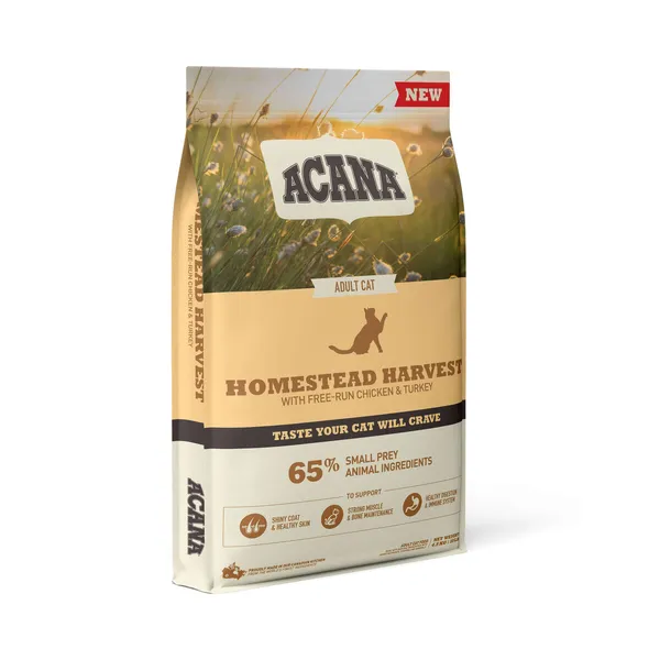 Acana Cat Homestead Harvest – Crocchette Complete per Gatti Adulti con Pollo e Tacchino