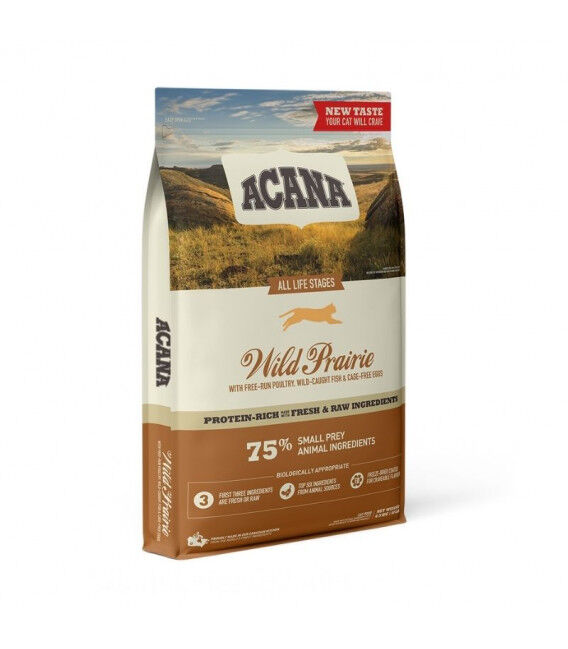 Acana Cat Grain-Free Wild Prairie – Crocchette Grain Free per Gatti di Tutte le Età Ricche di Pollo, Tacchino e Pesce 340g