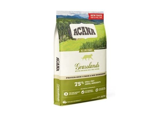 Acana Cat Grasslands – Crocchette Grain Free per Gatti di Tutte le Età Ricche di Anatra, Pollo e Quaglia 1,8kg