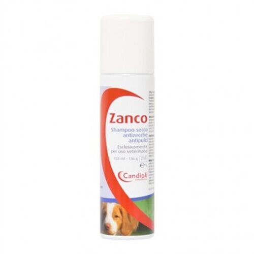 Candioli Zanco Shampoo Secco per Cani 150 ml – Azione Protettiva contro Pulci e Parassiti