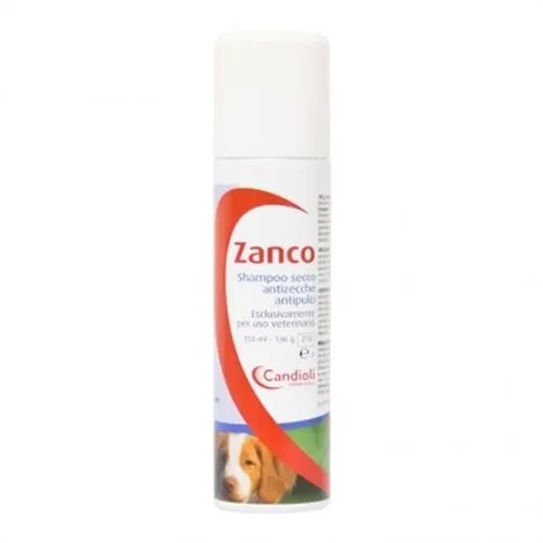 Candioli Zanco Shampoo Secco per Cani 150 ml – Azione Protettiva contro Pulci e Parassiti