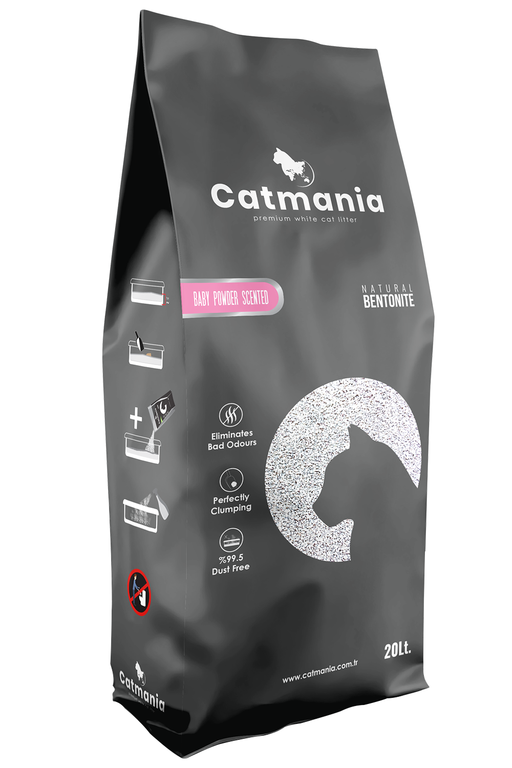 Catmania Lettiera Agglomerante in Bentonite per Gatti al Talco 20lt