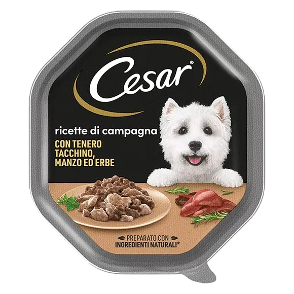 Cesar Ricette di Campagna 150 g – Alimento Umido Completo per Cani Adulti