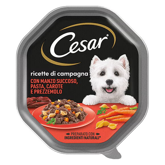 Cesar Ricette di Campagna 150g Manzo succoso, carote e prezzemolo