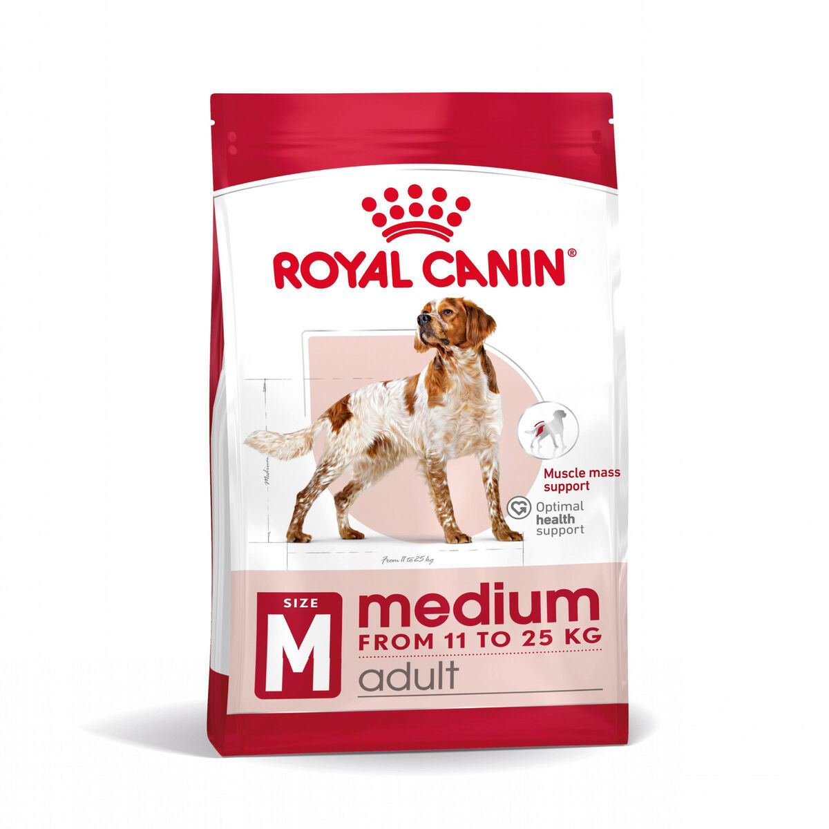 Royal Canin Medium Adult Crocchette per Cani Adulti di Taglia Media – Supporto della Massa Muscolare e delle Difese Naturali 15kg