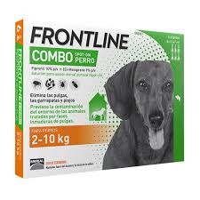Frontline Combo Antiparassitario Spot-On per Cani 2-10kg – 3 Pipette da 0,67 ml contro Pulci, Zecche e Pidocchi