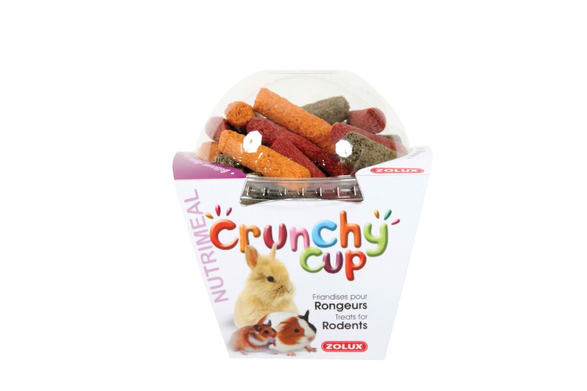 Zolux Crunchy Cup Bastoncini Carota, Barbabietola & Erba Medica 180g
