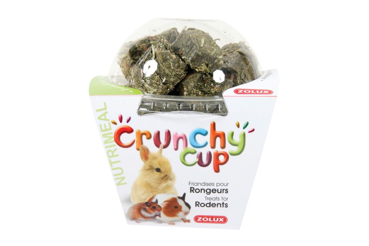 Zolux Crunchy Cup Blocchi con Carote ed Erba Medica 200g