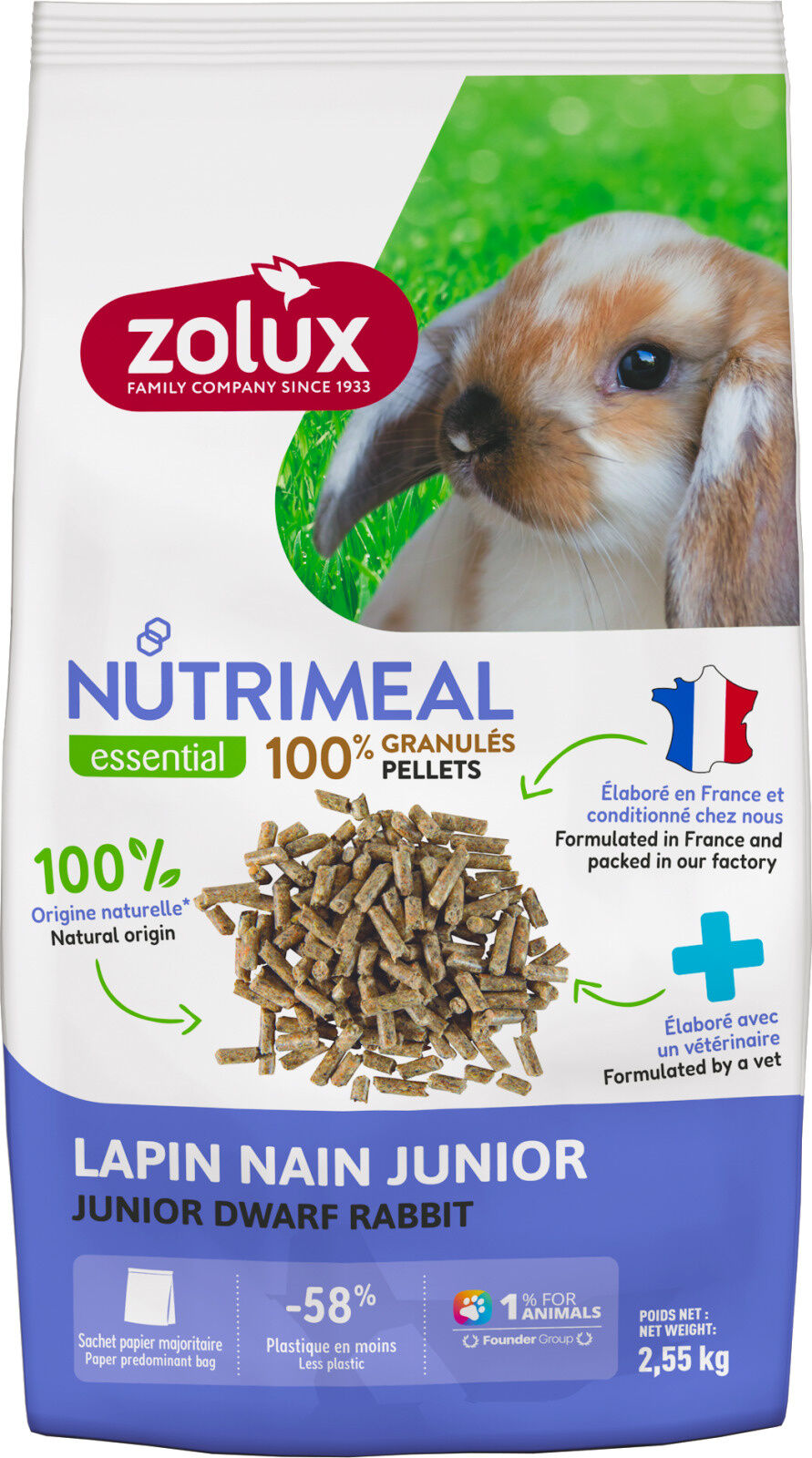 Nutrimeal Pellet per Conigli Nani Junior 2,55kg