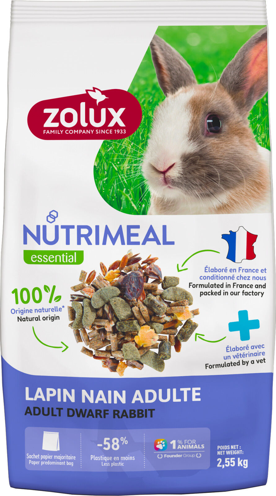 Nutrimeal Mix Conigli Nani Adult 2,55kg