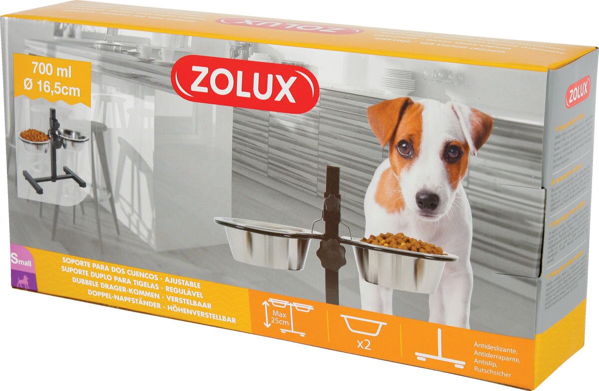 Zolux Supporto Regolabile + 2 Ciotole da 0,75lt