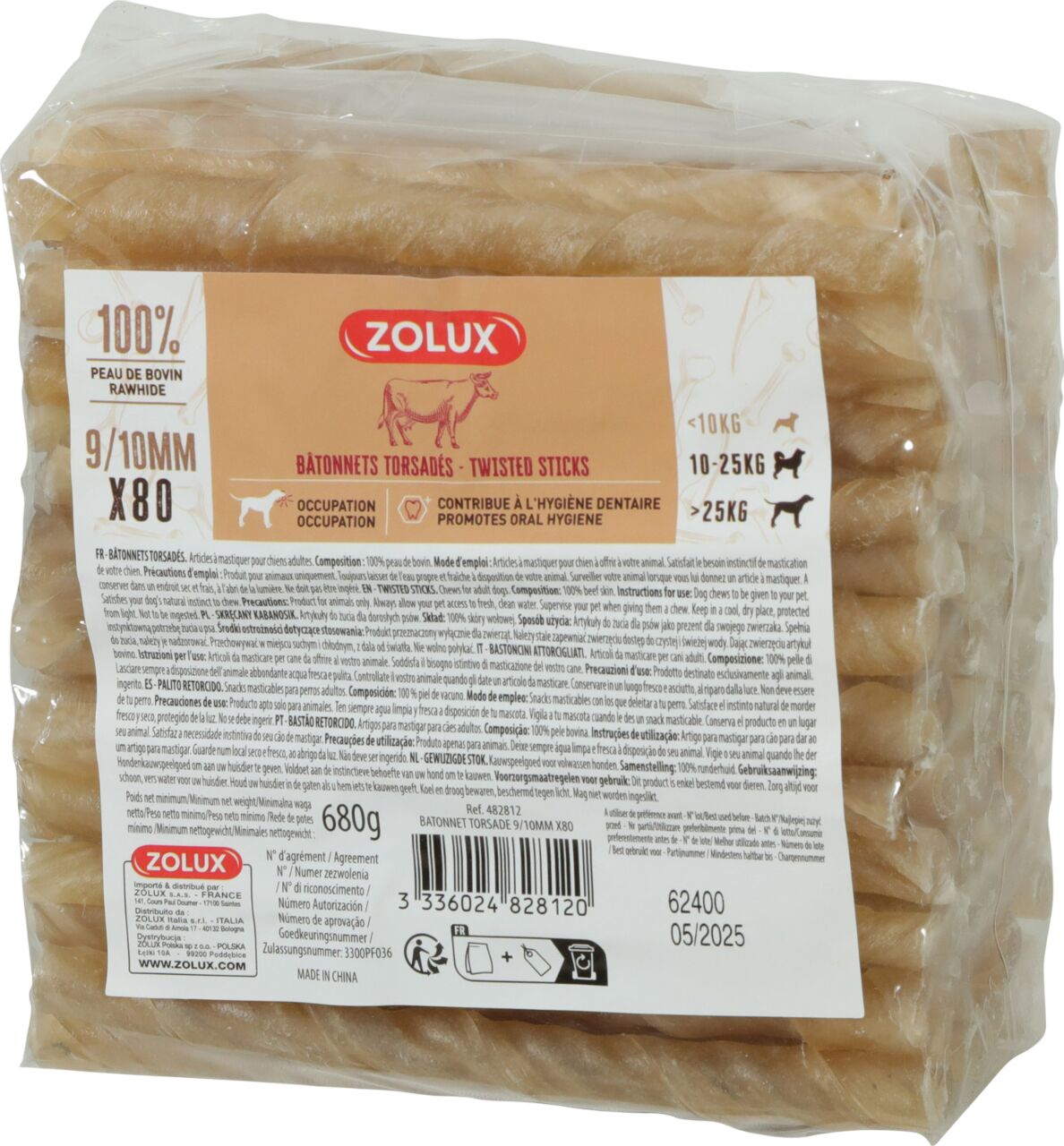 Zolux Bastoncini Attorcigliati 80pz 680gr