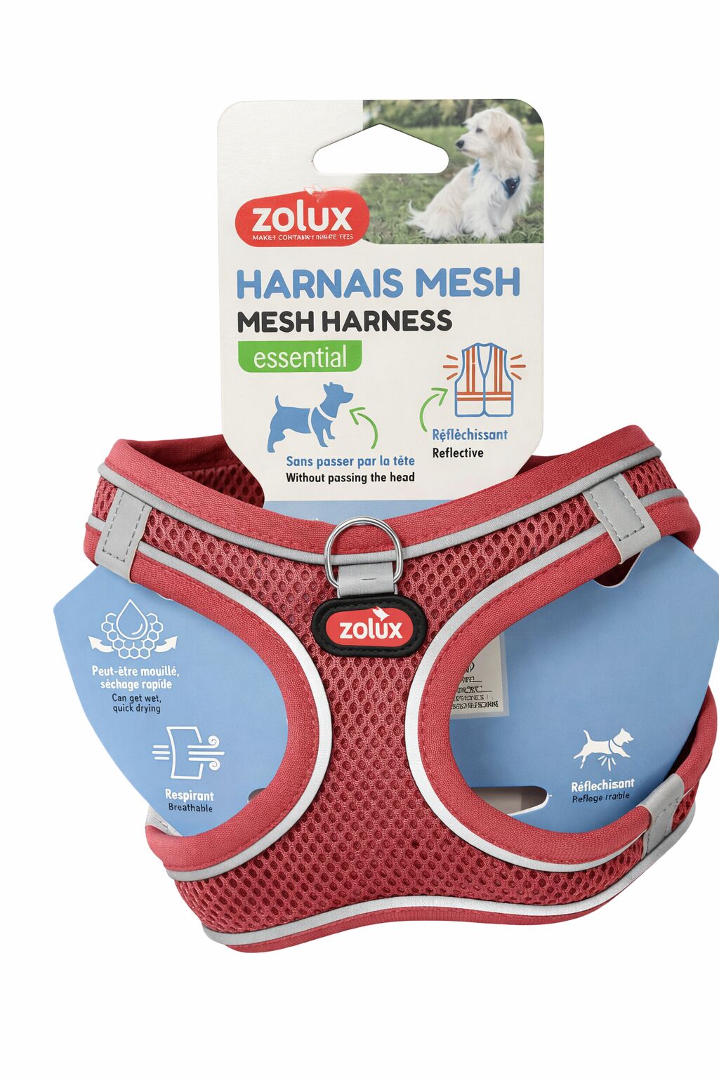 Zolux Pettorina Mesh, Taglia XL XL Rosa