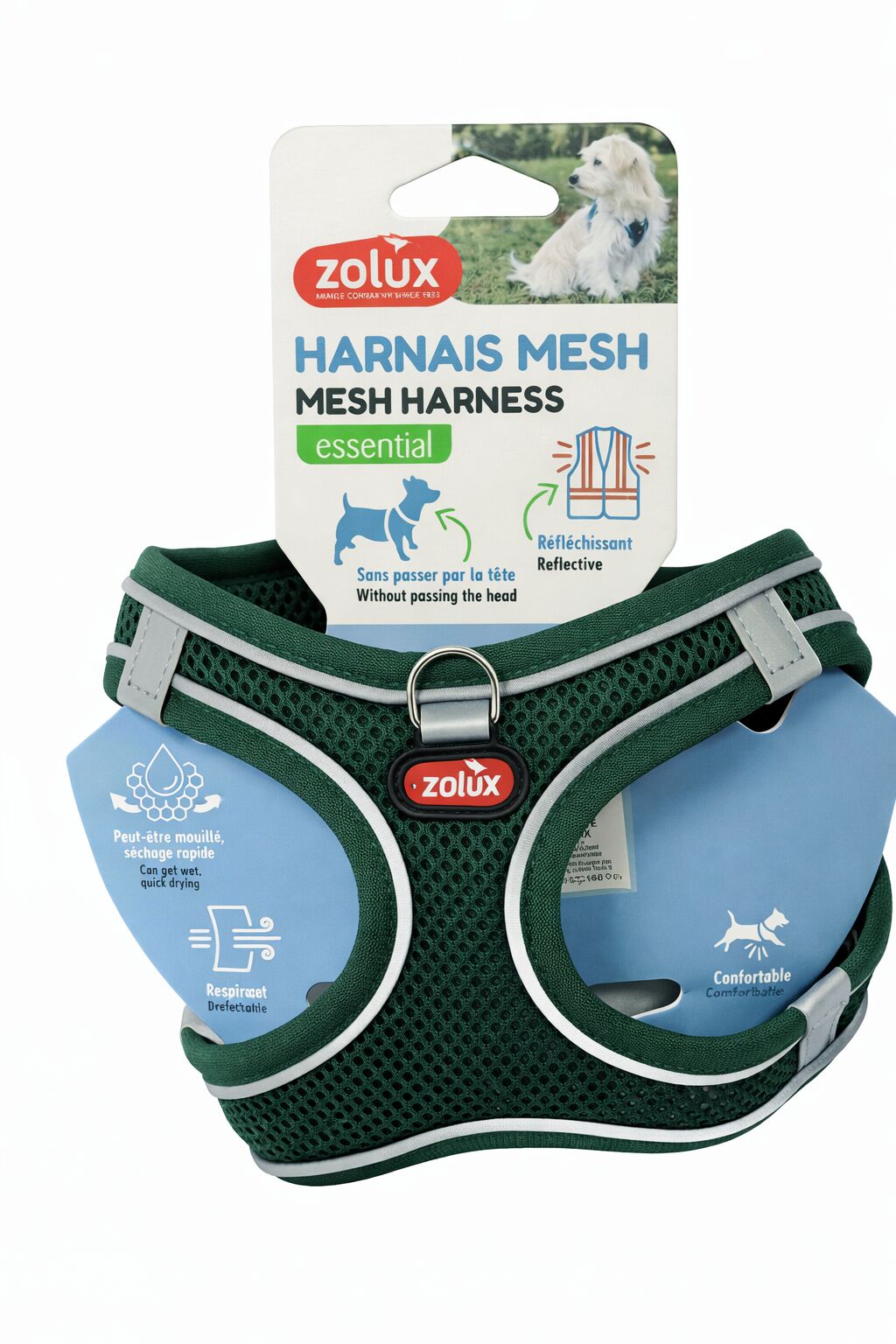 Zolux Pettorina Mesh, Taglia XS XS Verde