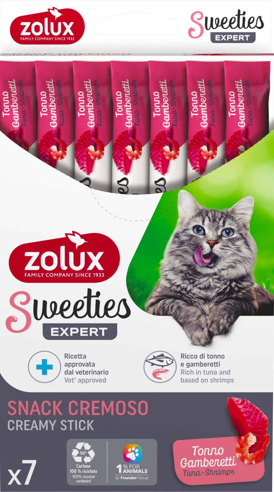 Zolux Sweeties Cat Tonno e Gamberetti 7x14g