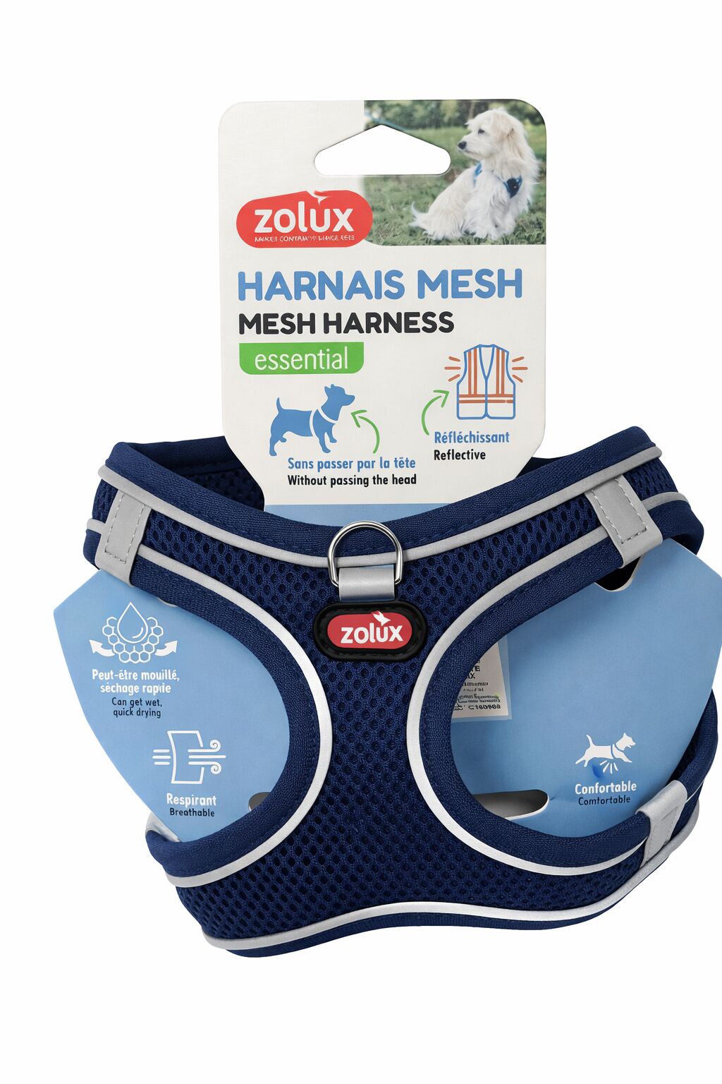 Zolux Pettorina Mesh, Taglia XL XL Blu