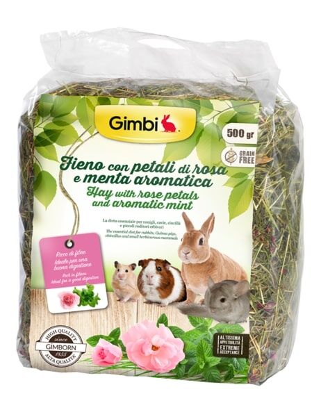 Gimbi Fieno con Petali di Rosa e Menta Aromatica 500g