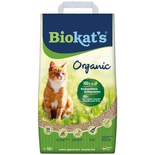 Biokat's Organic Lettiera Vegetale Agglomerante per Gatti 10lt