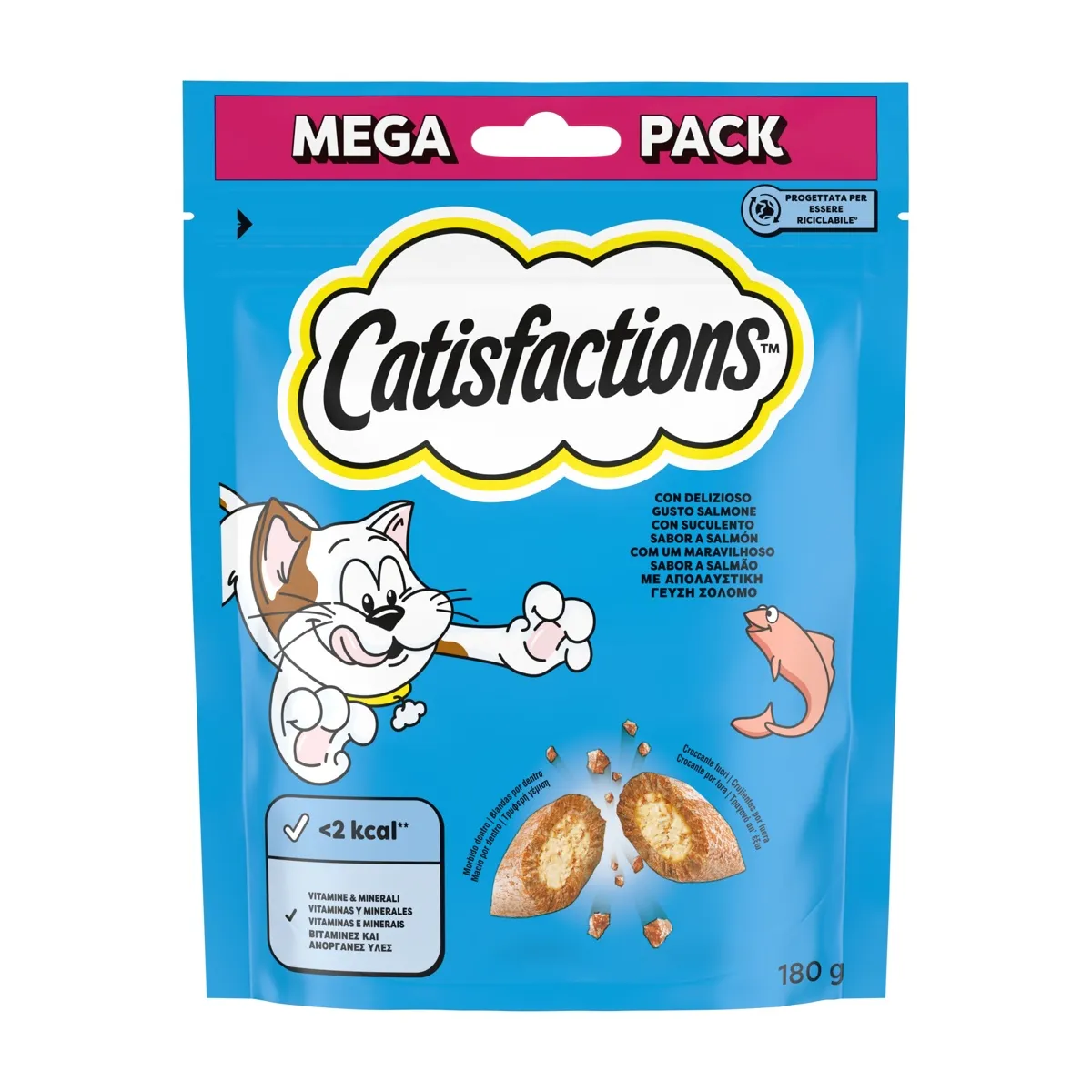 Catisfactions Snack Mega per Gatti 180g Salmone