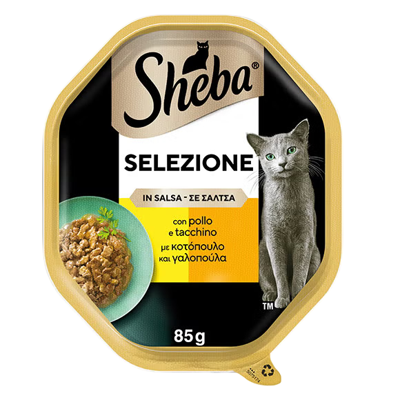 Sheba Selezione in Salsa 85g Pollo e tacchino