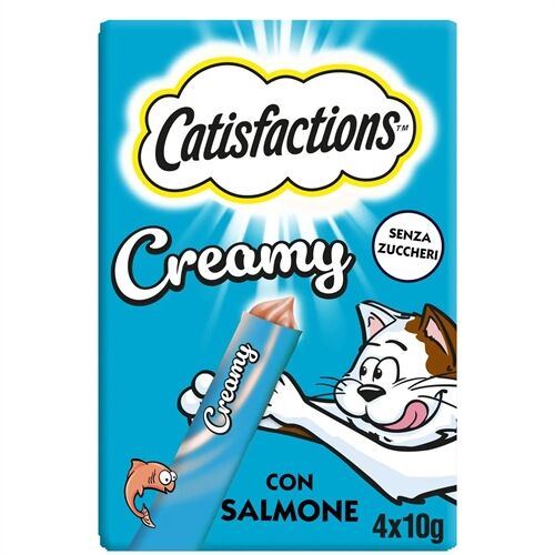 Catisfaction Snack Creamy per Gatto 4x10gr Salmone