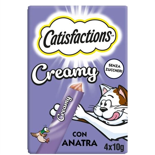 Catisfaction Snack Creamy per Gatto 4x10gr Anatra