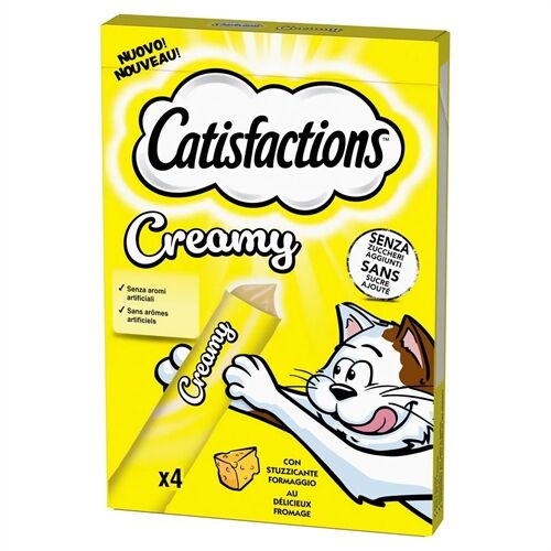 Catisfaction Snack Creamy per Gatto 4x10gr Formaggio