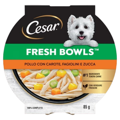Cesar Fresh Bowls 85g Pollo con Carote, Fagiolini e Zucca