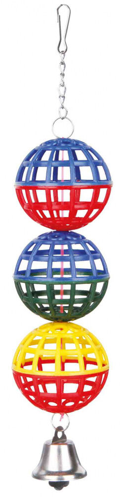 Gioco 3 Palline con Griglia per Uccelli e Piccoli Animali