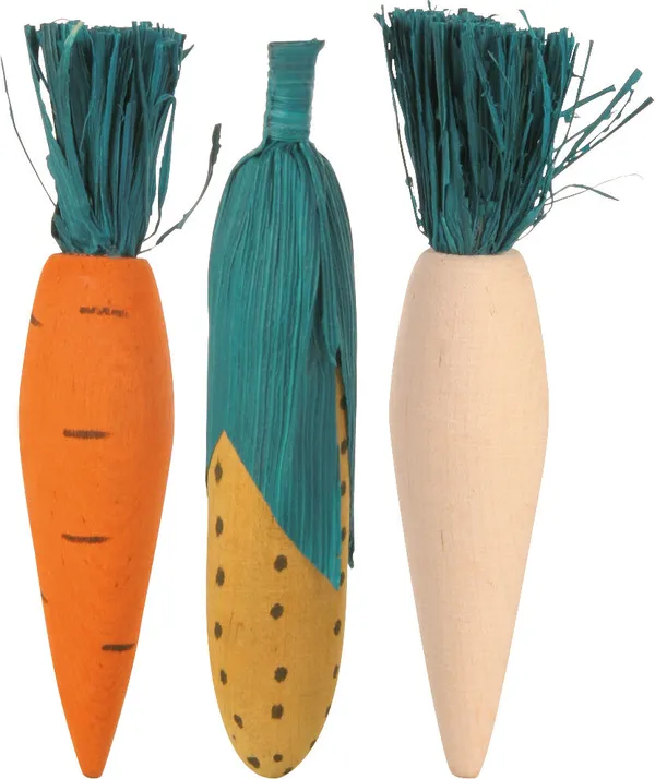 Set di Figure in Legno per Roditori - 3 Pezzi