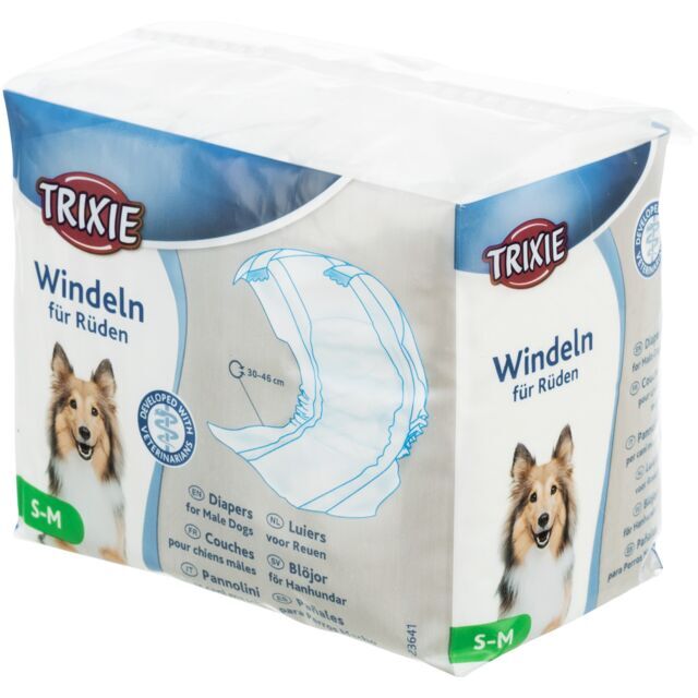 Trixie Pannolini a Fascia per Cani Maschi 12pz S-M