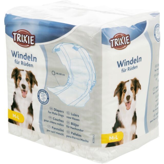 Trixie Pannolini a Fascia per Cani Maschi 12pz M-L
