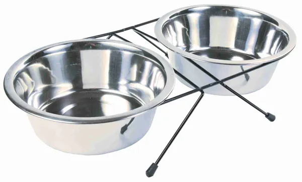 Set Ciotole Acciaio Inox per Cani - 2x1,8lt