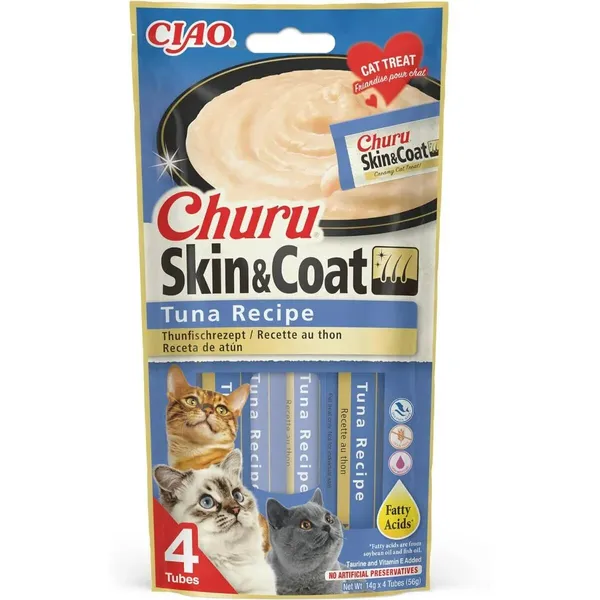 Churu Snack Cremoso Skin&Coat con Tonno 4x14g