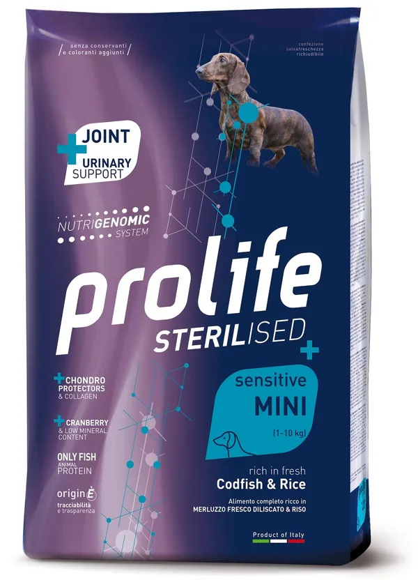 Prolife Sterilised Sensitive Adult Mini Merluzzo e Riso