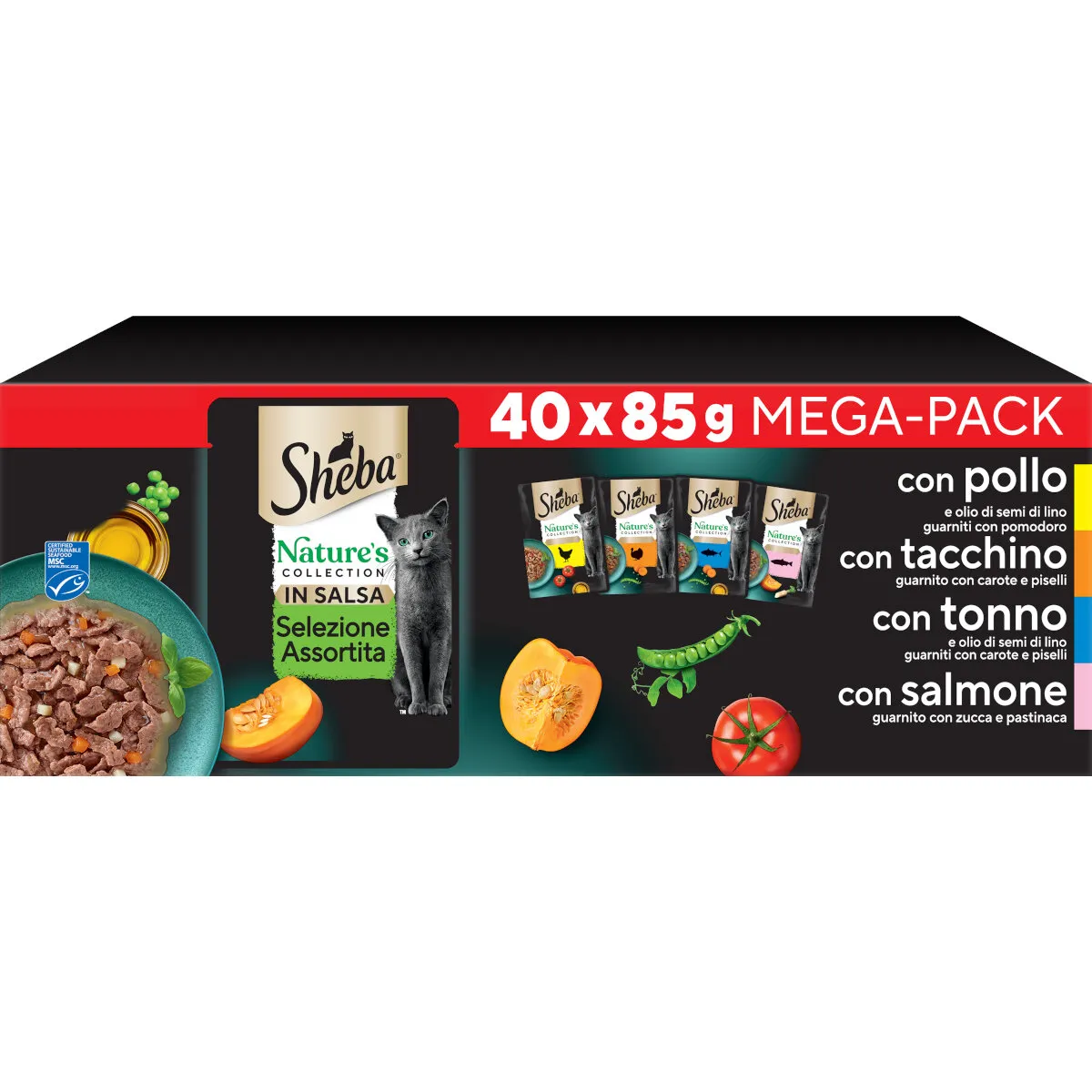 Sheba Multipack 40x85g Selezione in Salsa Delicata