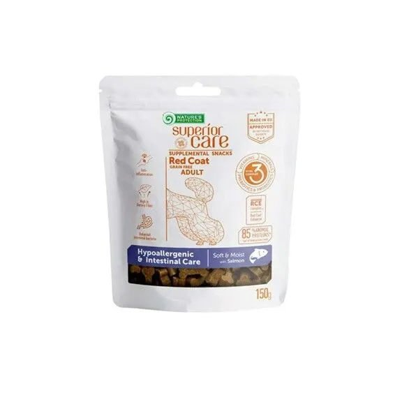 Superior Care Snack Red Coat Hypoallergenic & Intestinal Care Salmone 150g