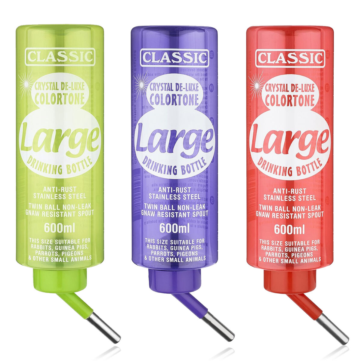 Bottiglia de Luxe Colorata 600ml per Roditori e Piccoli Animali