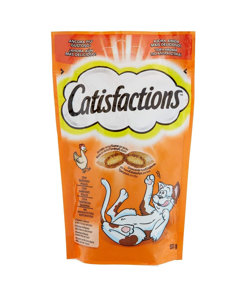 Catisfactions Snack per Gatti 60g Pollo