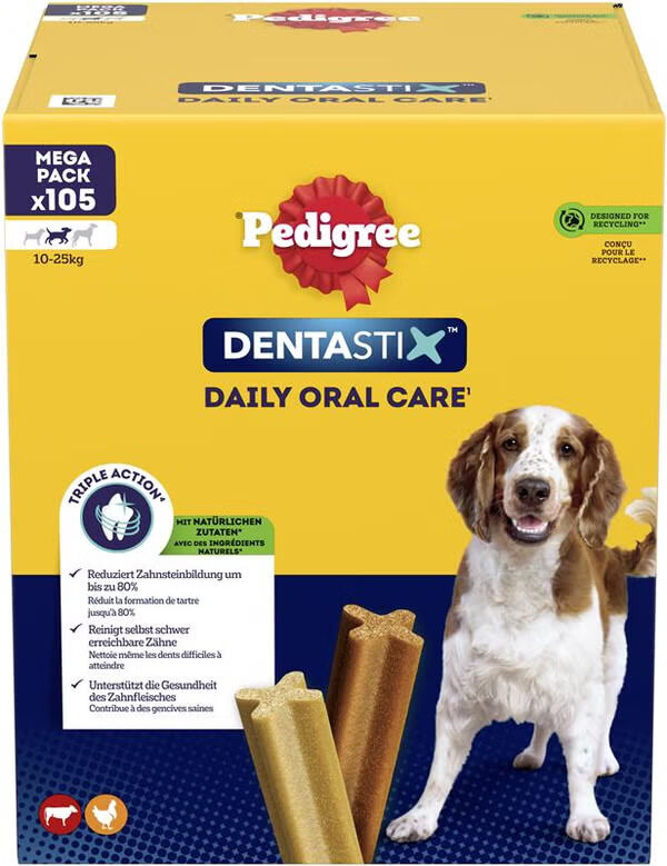 Pedigree Dentastix Multipack Medium 105pcs (2,70kg)