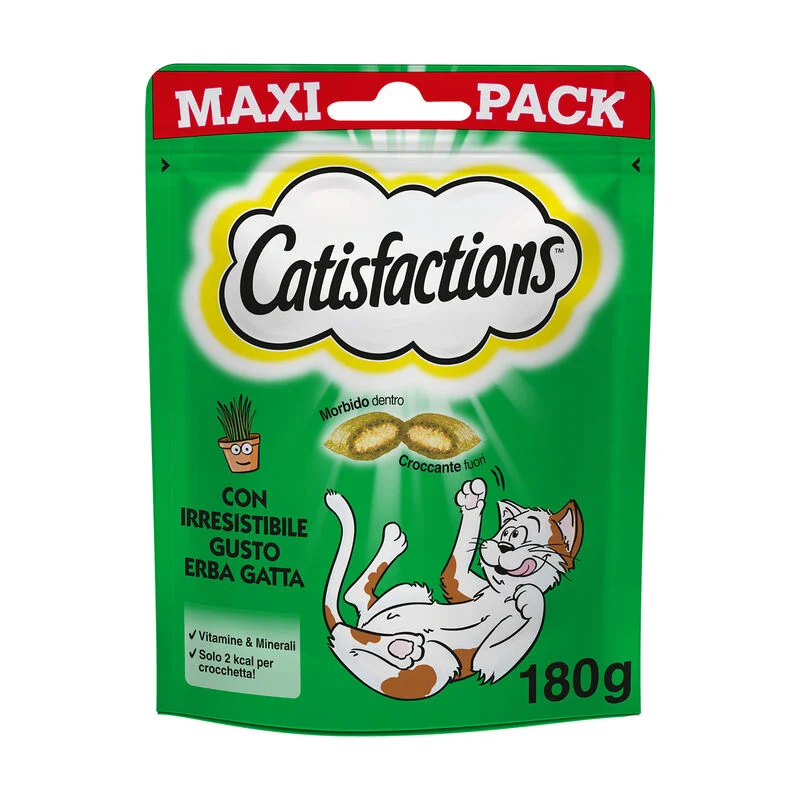 Catisfactions Snack Mega per Gatti 180g Erba Gatta