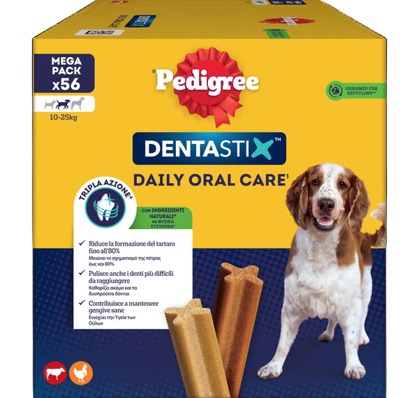 Pedigree Dentastix Multipack Medium 56pcs (1,44kg)