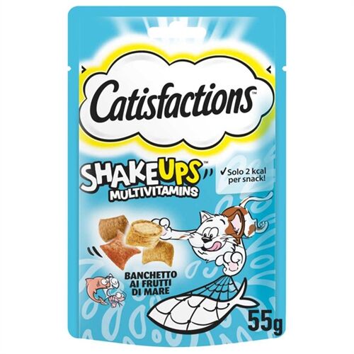 Catisfaction Snack Shakeups per Gatti 55gr Frutti di Mare