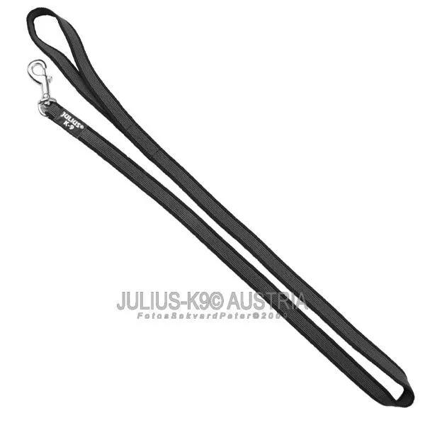 Julius K-9 Guinzaglio Super-Grip Nero 1,2mt (30Kg)